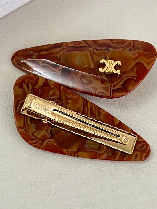 ?Celine hair clips are simple, versatile, and timeless. main image 4